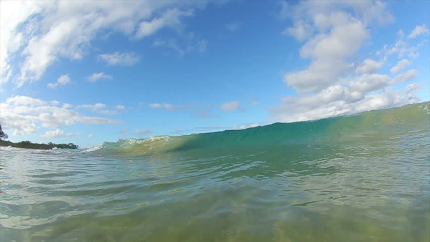 Breaking Ocean Wave, View from in the Water