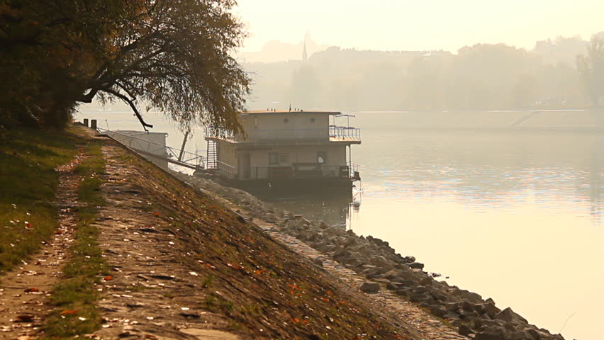Smog Haze in European City riverside