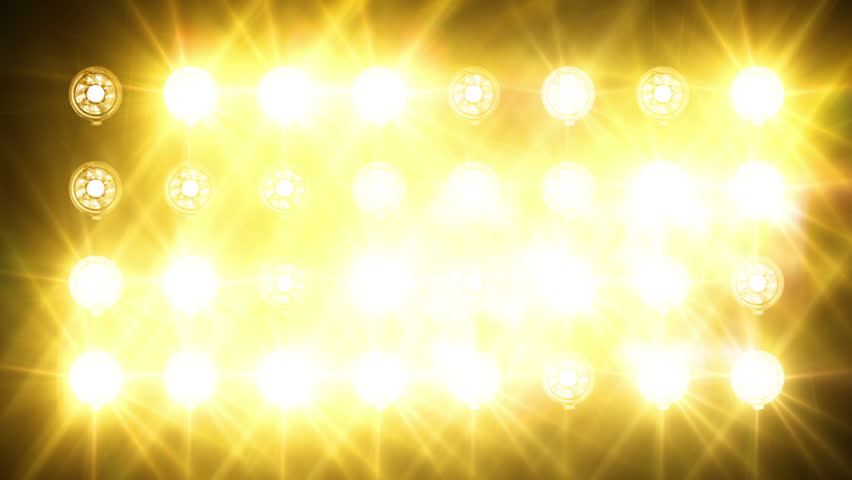 Floodlights flash