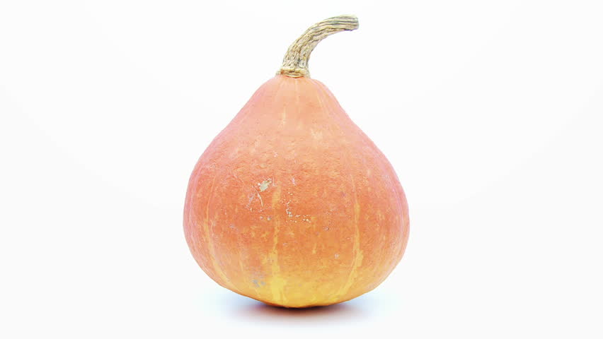 pumpkin rotating on white background 