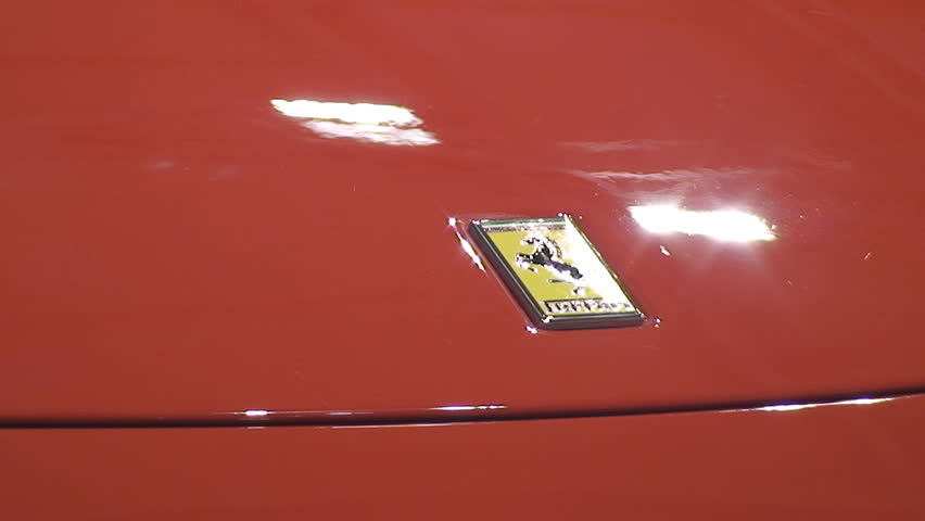 Ferrari 430 scuderia sports car at motor show