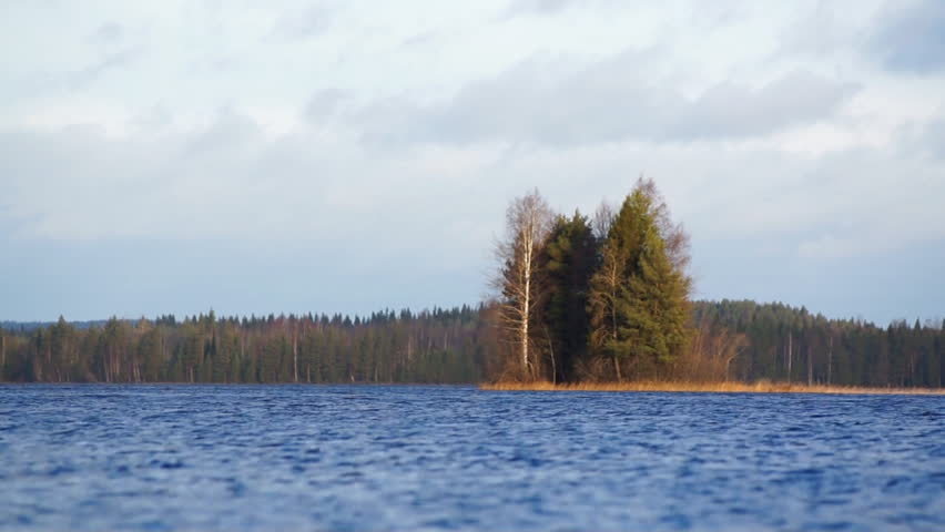 Small island on a lake in Finland