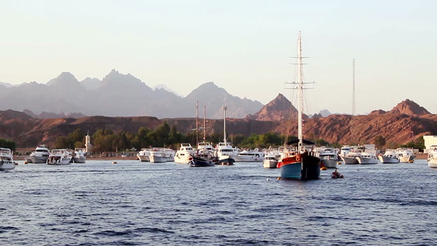 Passing by  boat and yacht marina.