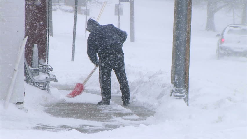 Man Shoveling Snow 
