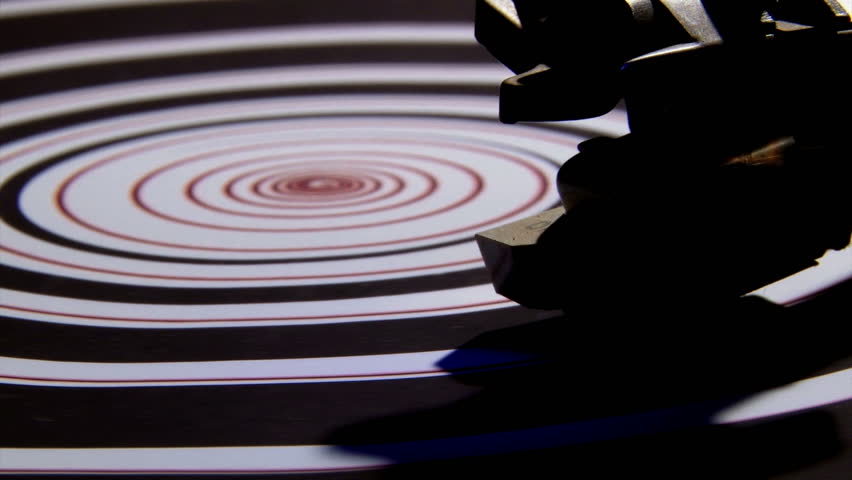 Record player on hypnotic spiral