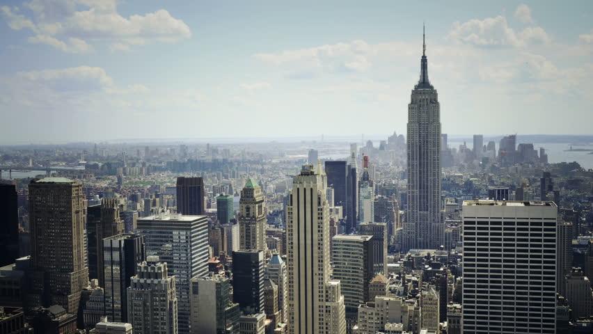 Empire state Building and downtown NYC timelapse