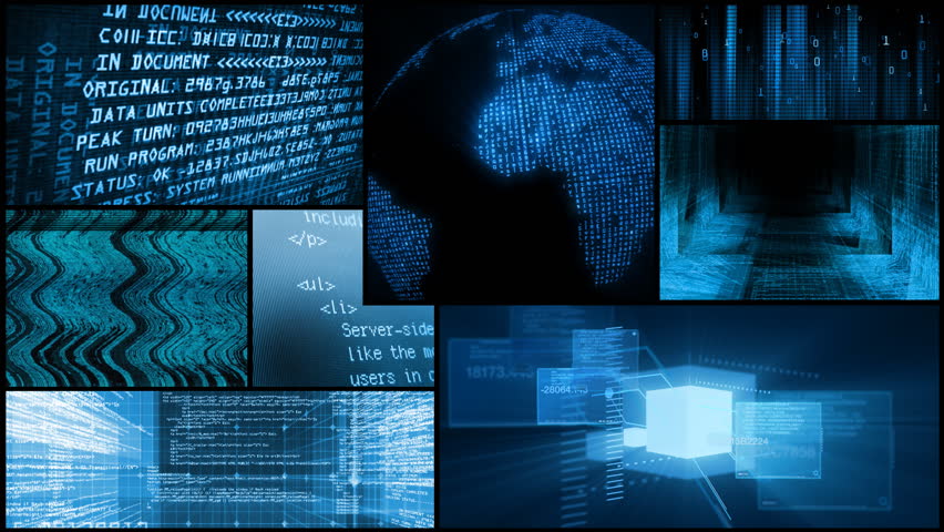 Digital Data Network Global Technology Montage