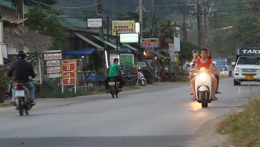 KO CHANG, TRAT/THAILAND - DECEMBER 12: Traffic increases on the island of Ko Chang in connection with the beginning of tourist season on December 12, 2011 on Ko Chang, Thailand.