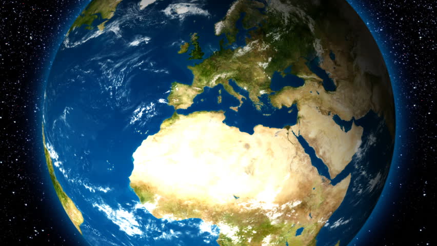 HD - Zoom out earth (from clouds to the space)