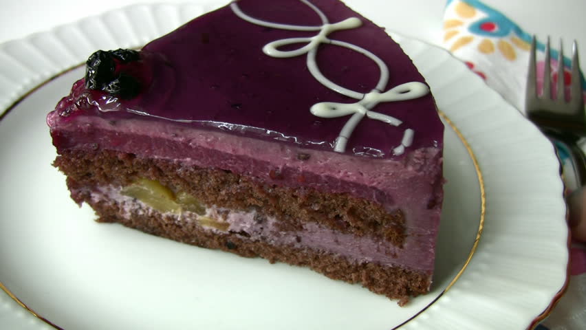 Yummy cake with blackberry