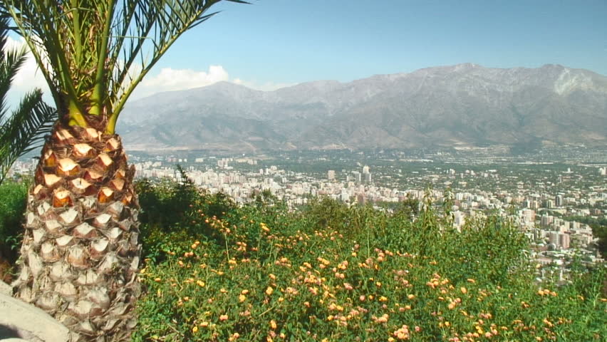 Beautiful Panning View From Earth, Santiago