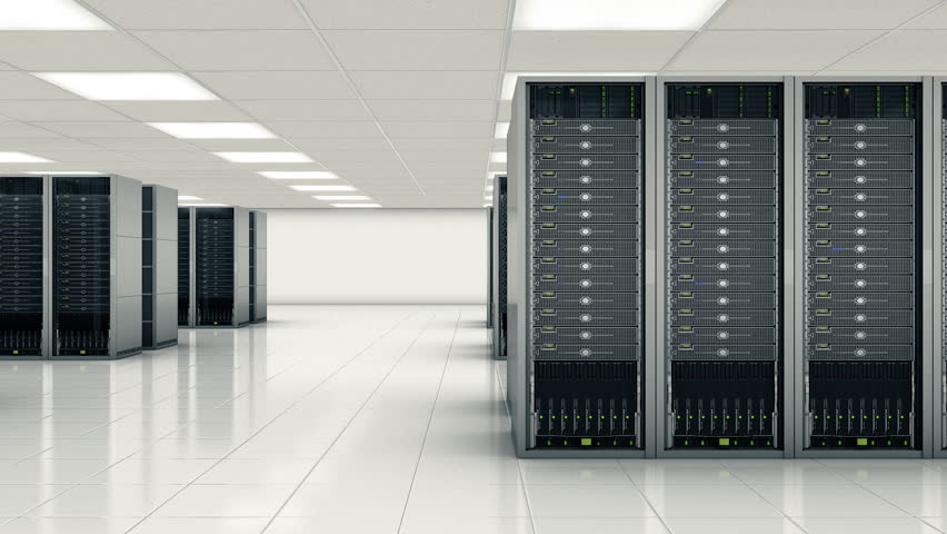 Seamlessly looping animation of rack servers in data center