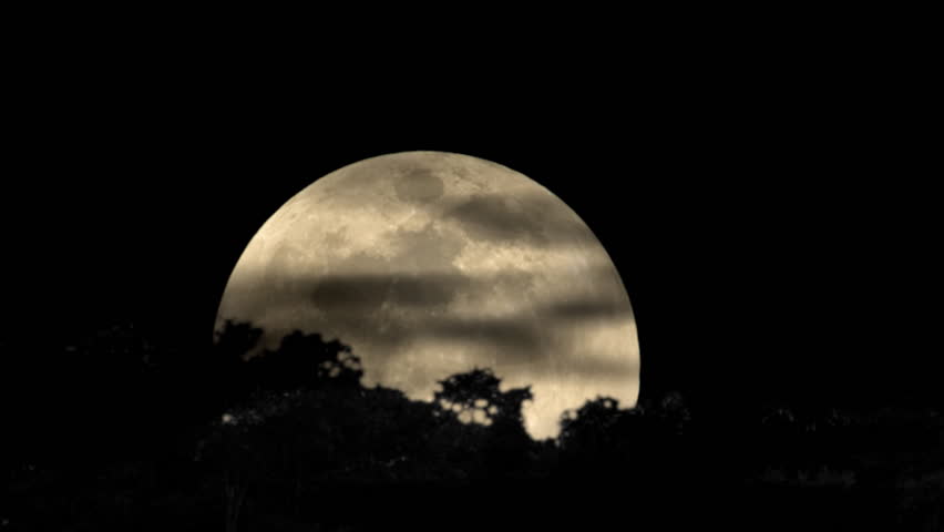 Full moon rising timelapse