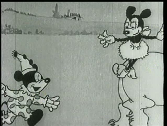 Cartoon of large dancing lady side show attraction