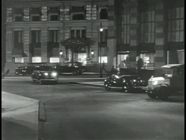 Wide shot car chase