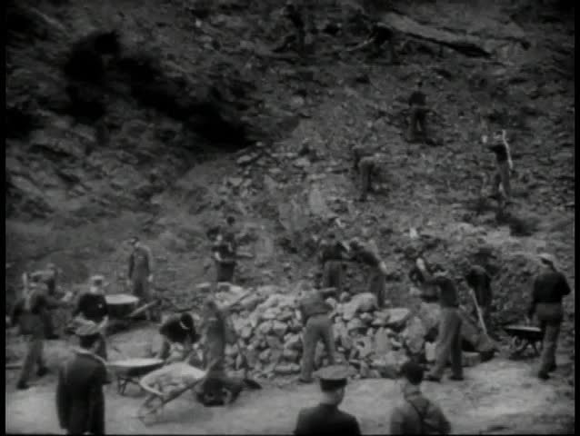 Prisoners working in quarry