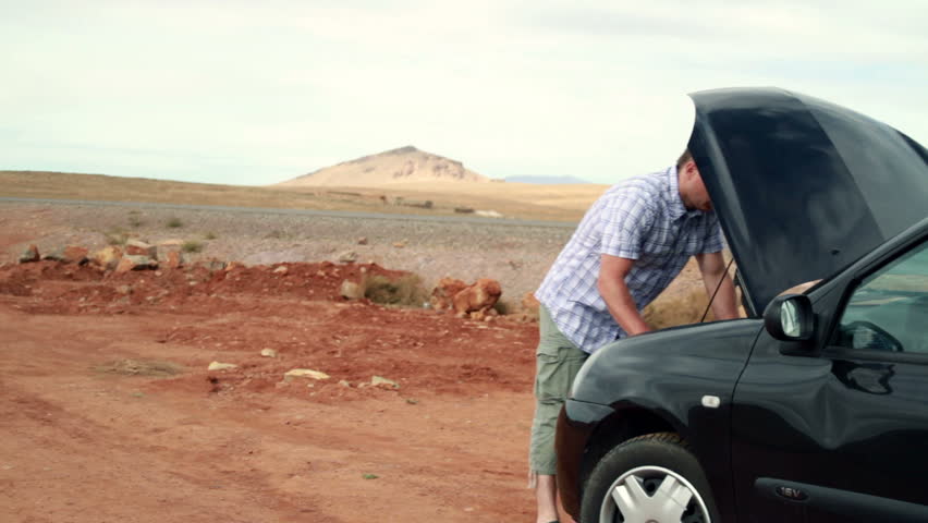 Angry man on a trip failed to repair broken car 
