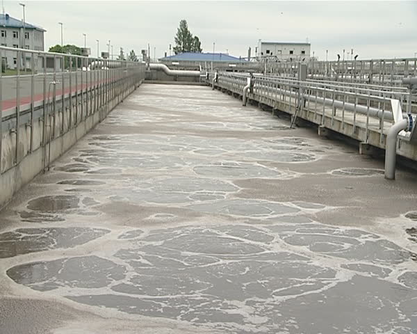 Water treatment equipment technology. Sludge settling reservoir. First stage. 