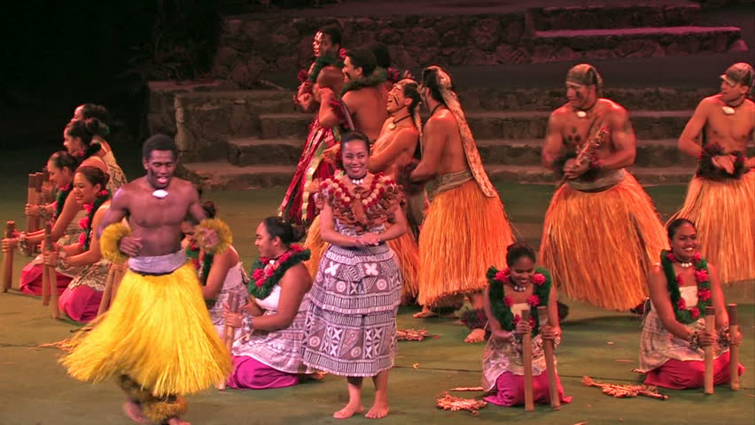 LAIE,OAHU, HAWAII CIRCA FEB 2008: Students performing Polynesian dance to earn money for BYU tuition and education circa February 2008 in Laie Oahu Hawaii 
