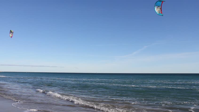 kite surfers in Montpellier France