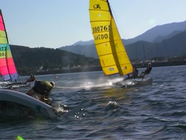 2 Catamarans passing