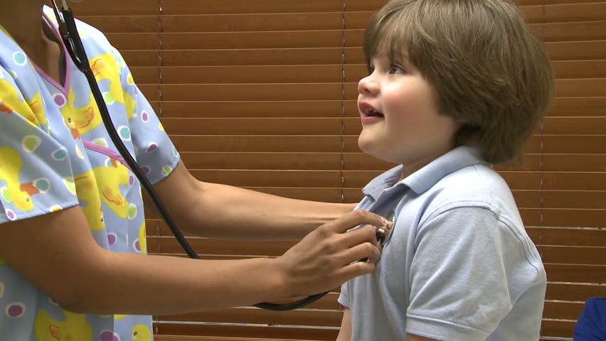 Young boy at doctors office
