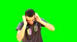 Green Screen man Dance dancer dancing music headphones hear fashion dj