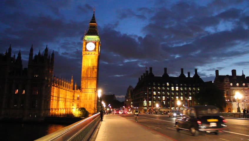 Parliament and Big Ben at night, London, England