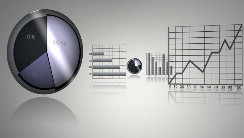 Montage about animated statistics against a grey background