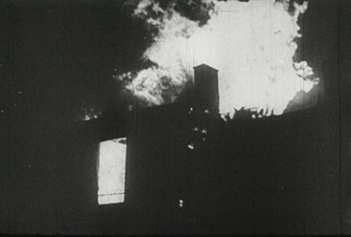 EUROPE - CIRCA 1942-1944: World War II, Blazing Buildings