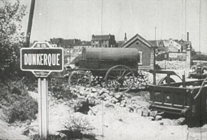 EUROPE - CIRCA 1942-1944: World War II, Dunkerque Burns