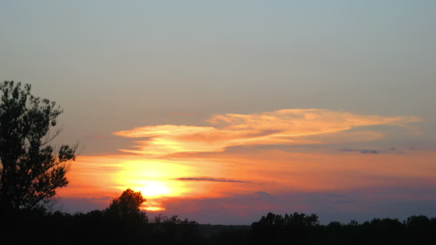 timelapse with beautiful sunset
