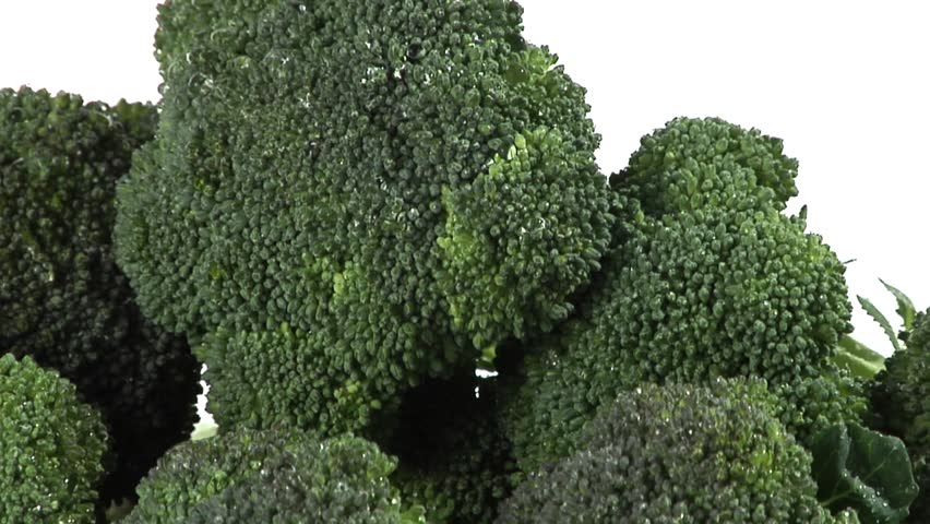 Broccoli florets laying down