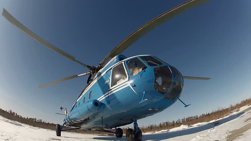 helicopter taking off