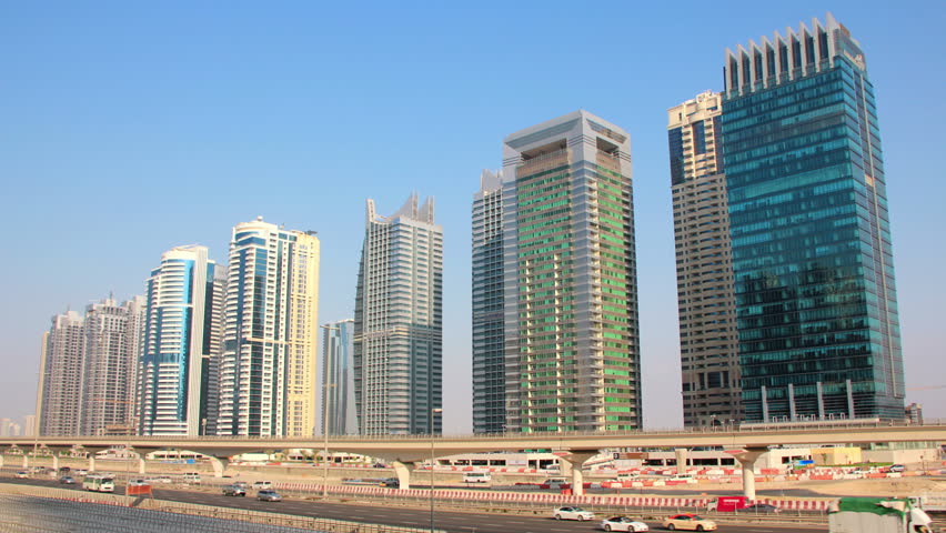 Dubai city traffic. United Arab Emirates
