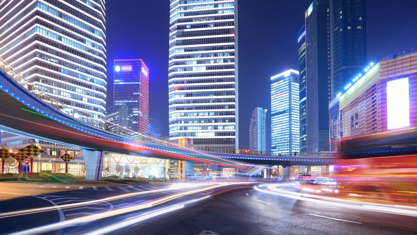 HD: Urban Speed, Shanghai China,Time-lapse.