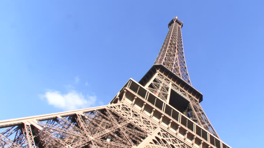 Low angle view on Eiffel Tower, Paris, France
