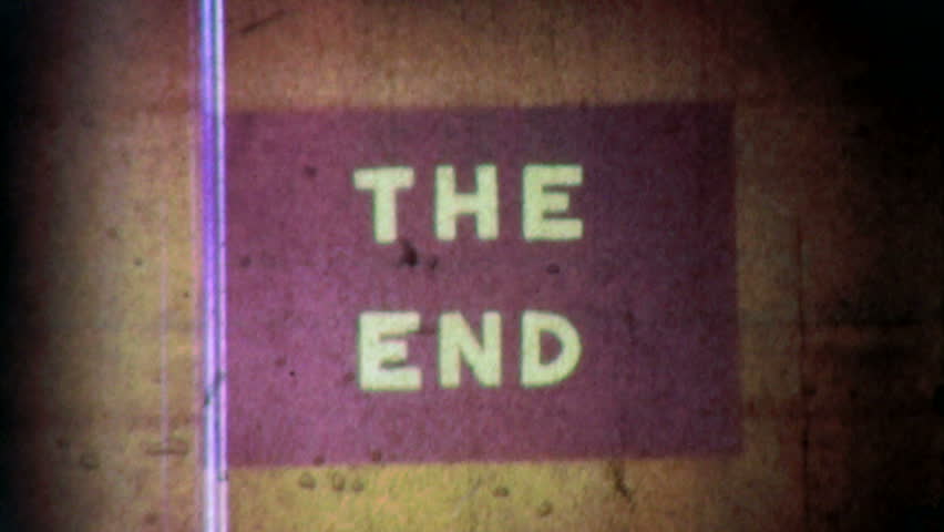 THE END Super 8 Vintage Damaged Film Leader Texture Loop