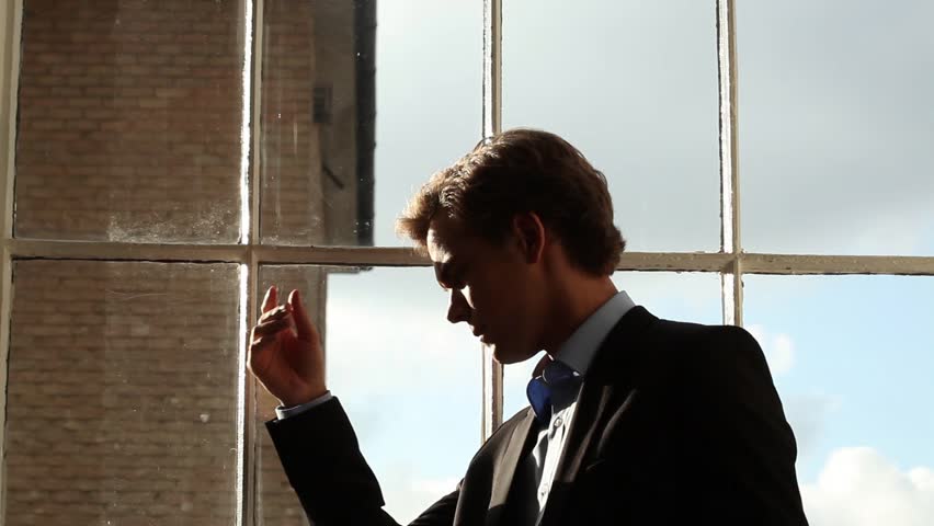Businessman is distressed and sad