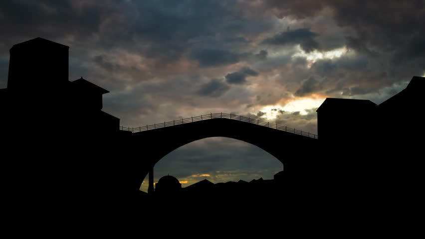Stari Most, or Old Bridge, is a 16th century Ottoman bridge in the city of Mostar, in Bosnia and Herzegovina, destroyed during the war and then reconstructed. It connects two parts of the city. 

