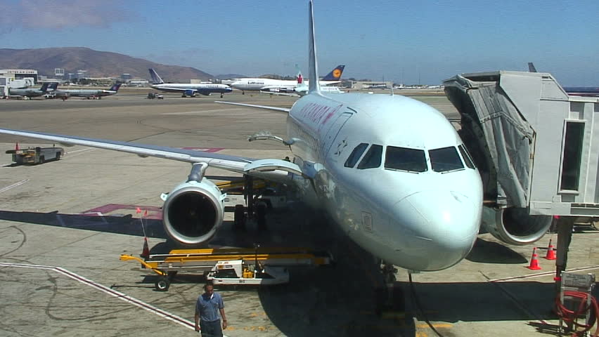 Airplanes on the tarmac.