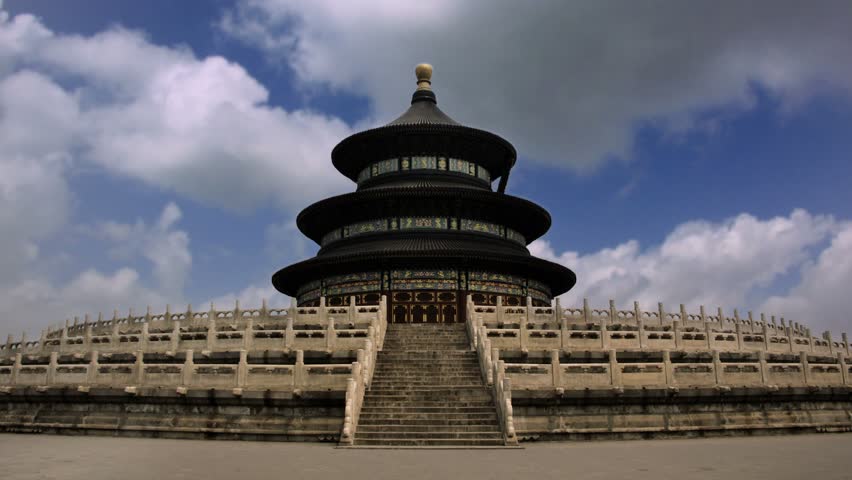 Timelapse of Temple of Heaven steps in Beijing, China.