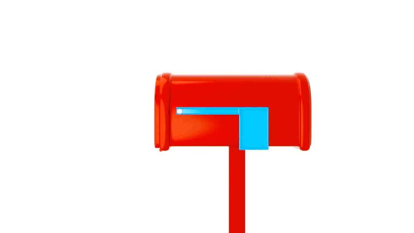 3d animation of mailbox with mail, 1920 on 1080