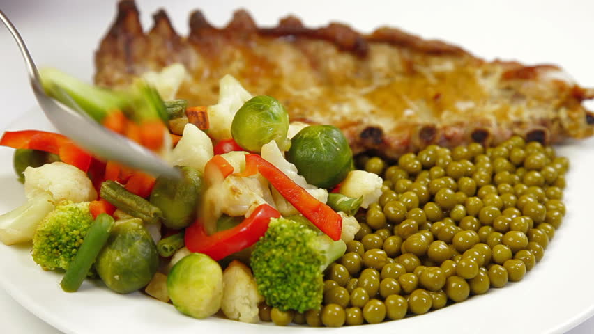  Fried Pork Ribs With Vegetables