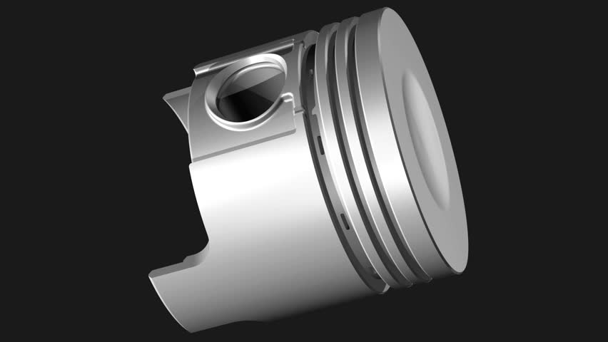 V8 motor at assemblage and in work. 3D animation.