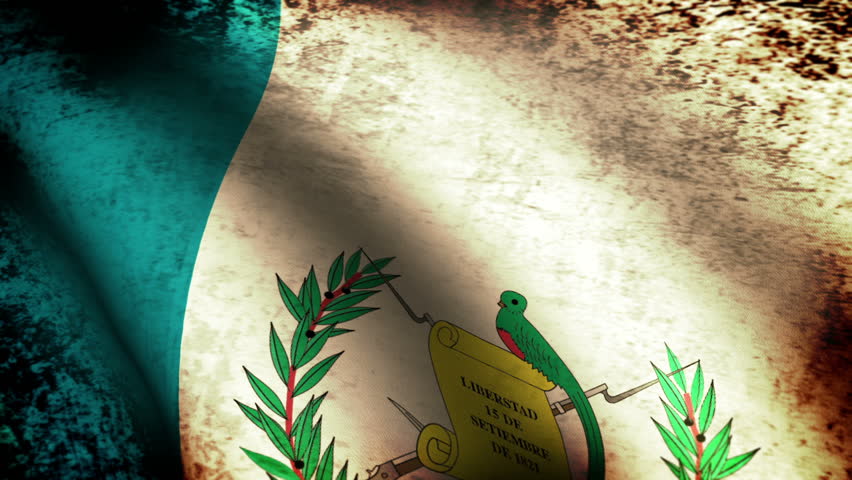 Guatemala Flag Waving, grunge look