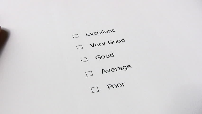 1080p Form with the word POOR checked - questionnaire, business concept