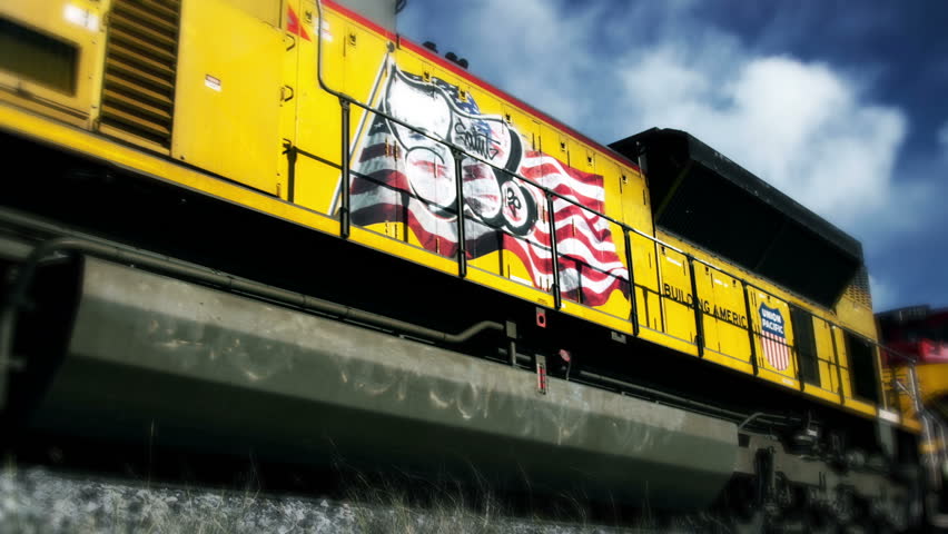 LAS VEGAS - NOVEMBER 19: Timelapse of a freight train passing in the dessert, NOVEMBER 19, 2011 in Las Vegas, USA