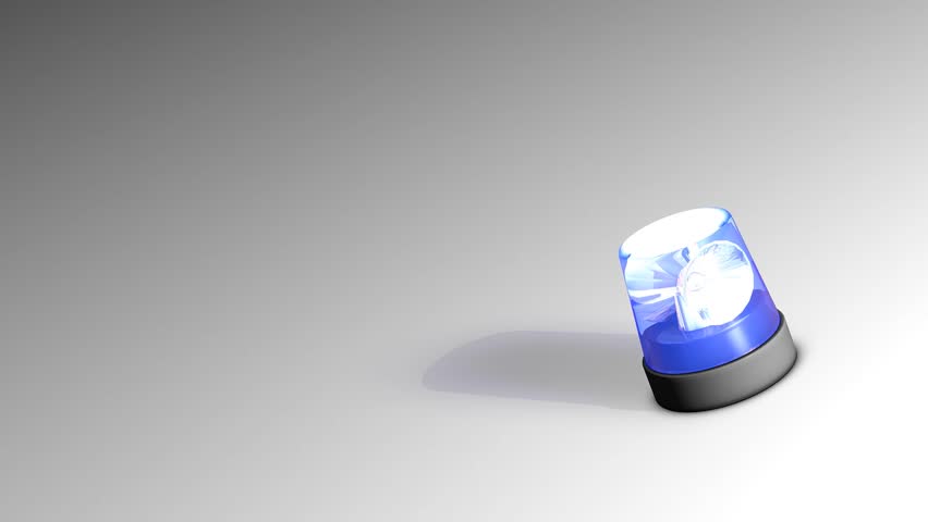 Emergency blue siren light.