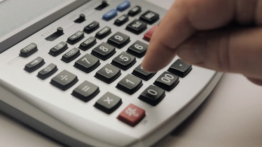 Punching numbers into a calculator